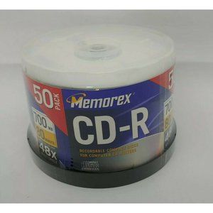 Memorex  CD-R 50 Pack Spindle 48x Write Speed 700 mb 80 min New Sealed